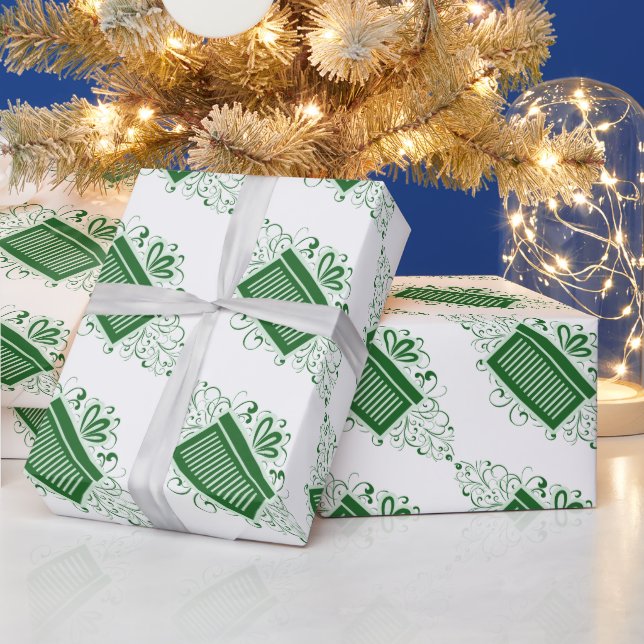 Helgdag för grönt Presentera Papper radbrytning Presentpapper (Helgdagar)