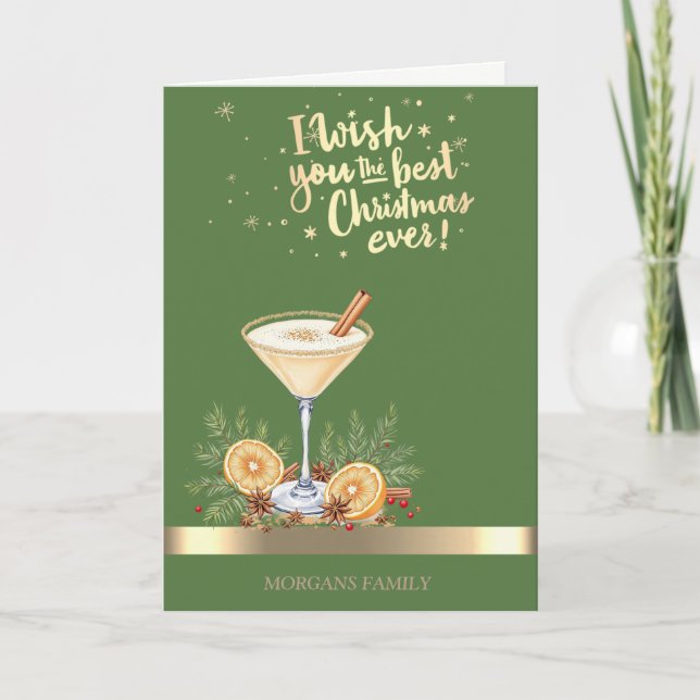 Helgdag för Grönten Guld Rand Helgkort (Framsida)