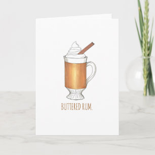 Helgdag för hett Butted Rum- för julstämning Helgkort