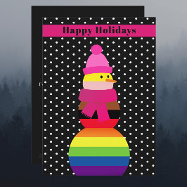 Helgdag för homosexuella Snögubbe-jristmas Julkort