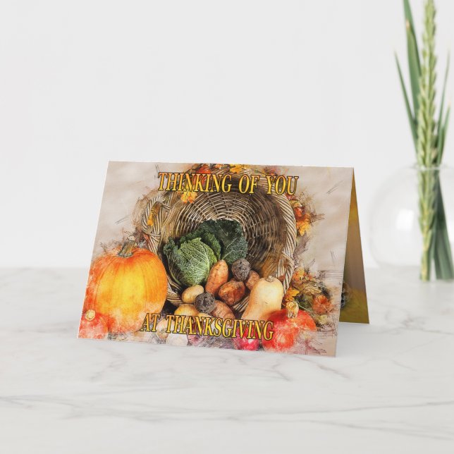 Helgdag för höstdrömmande Thanksgiving Helgkort (Framsida)