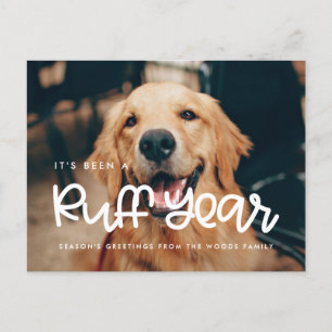 Helgdag för Hund av Cute Ruff Year Vykort