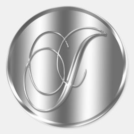 Helgdag för inbjudan till bröllopsinbjudan i Monog Runt Klistermärke