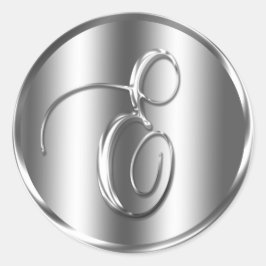 Helgdag för inbjudan till bröllopsinbjudan i Monog Runt Klistermärke