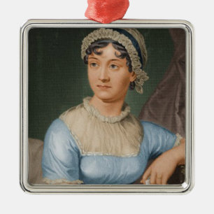 Helgdag för Jane Austen porträttjul Julgransprydnad Metall