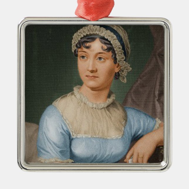 Helgdag för Jane Austen porträttjul Julgransprydnad Metall (Framsidan)