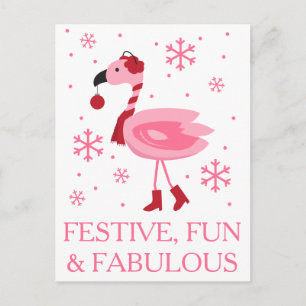 Helgdag för jul för strand för Florida Flamingo Helg Vykort