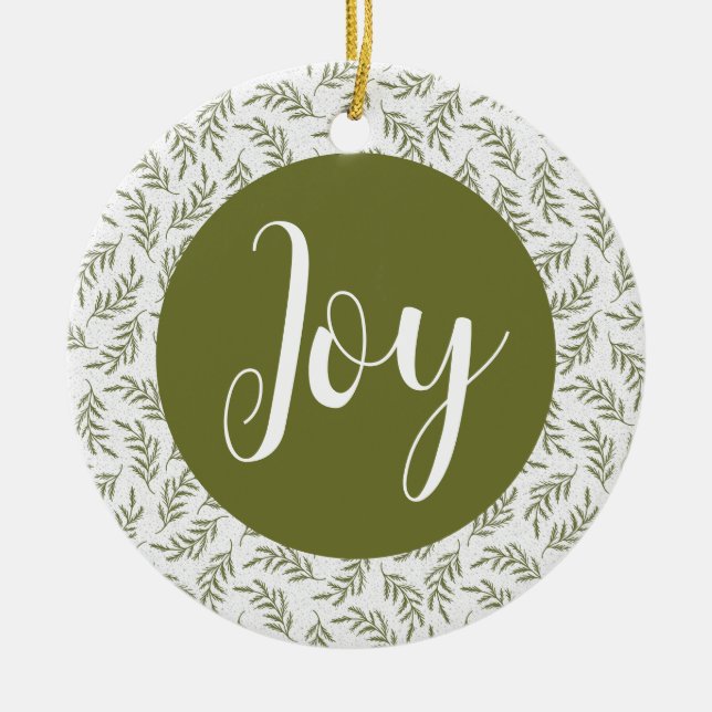 Helgdag för Jul Joy Anpassningsbar Family Photo Julgransprydnad Keramik (Framsidan)