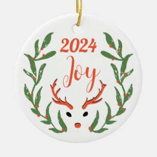 Helgdag för Jul Joy Anpassningsbar Family Photo Julgransprydnad Keramik