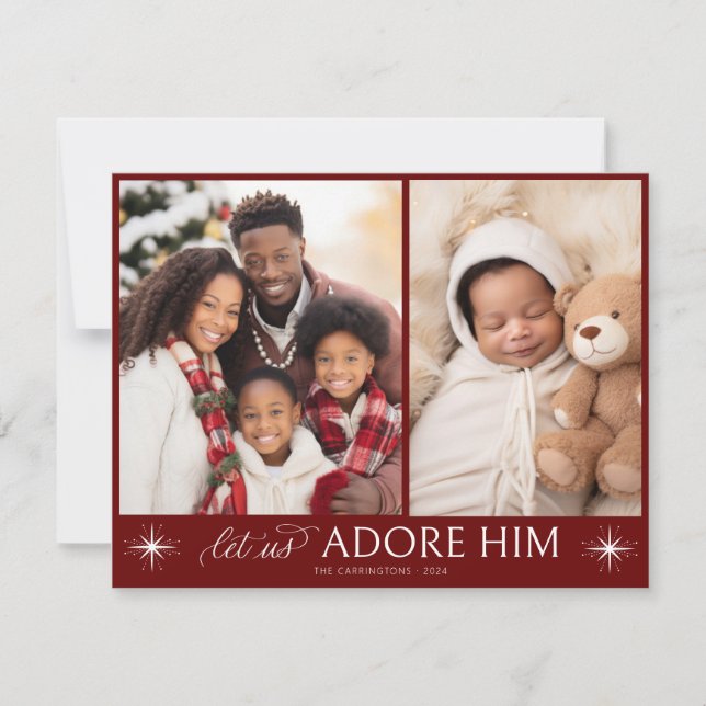 Helgdag för julfotopapper för religiösa julkort (Framsida)