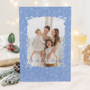 Helgdag för julfotopapper i den virtuella familjen julkort