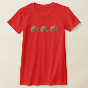 Helgdag för julgodis, täckt av guldbröd t shirt