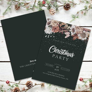 Helgdag för julinbjudan till elegant-skript julkort