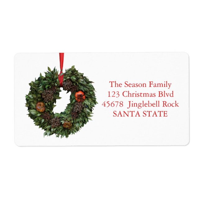 Helgdag för julkrans fraktsedel (Framsidan)