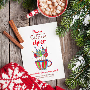 Helgdag för jultea Cuppa Cheer Julkort