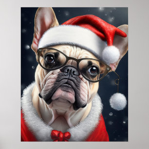 Helgdag för jultomten i Cute Fransk Poster