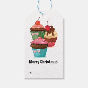 Helgdag för jultomtens Muffinsar Presentetikett