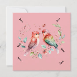 helgdag för Kärlekarna valentinlovenfåglar Julkort