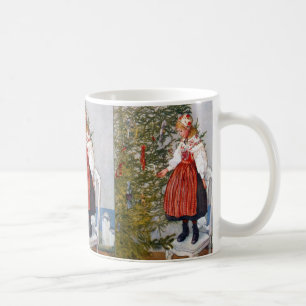 Helgdag för konst för Carl Larsson julgran svensk Kaffemugg