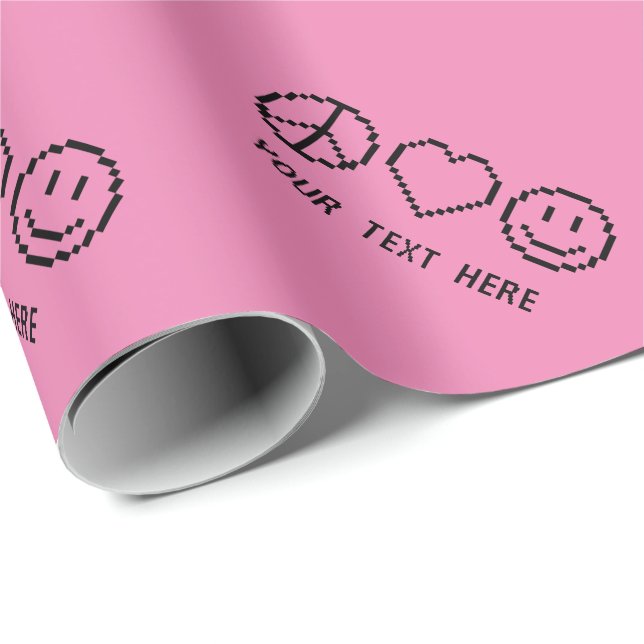 Helgdag för konst för PIXEL för beställnings- Presentpapper (Rullad Hörn)