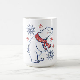 Helgdag för konstgjord Polar Bear Winter Kaffemugg