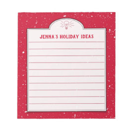 Helgdag för köp av snö och röd Anpassningsbar elle Anteckningsblock