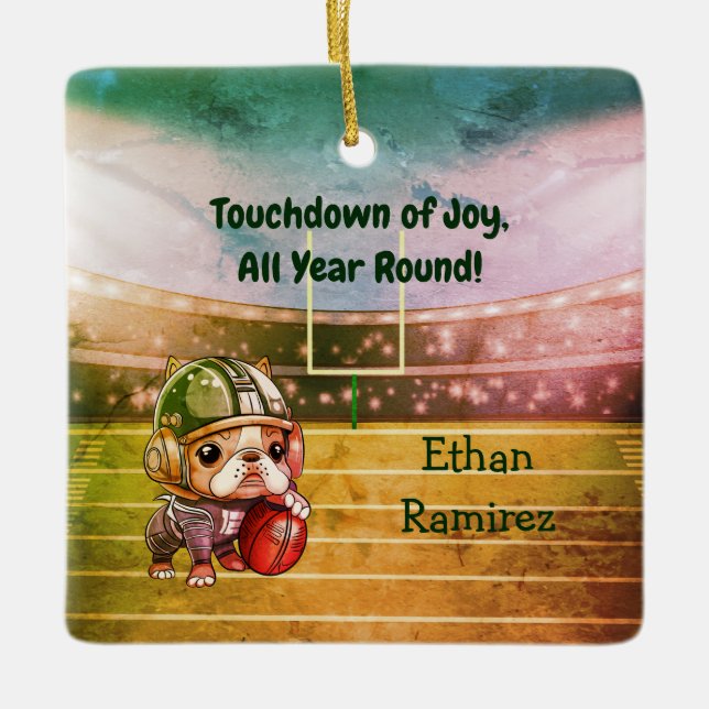 Helgdag för kvartsparter i Fransk av kutym Tecknad Julgransprydnad Keramik (Framsida)