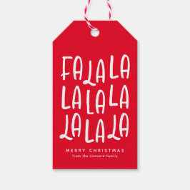 Helgdag för ljus roligt röd personlig jul presentetikett