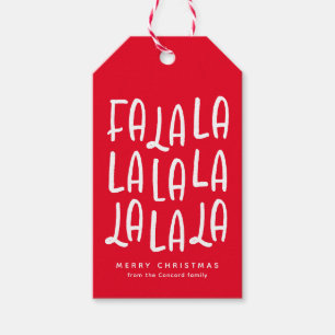 Helgdag för ljus roligt röd personlig jul presentetikett