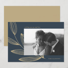 Helgdag för marint blått foto julkort