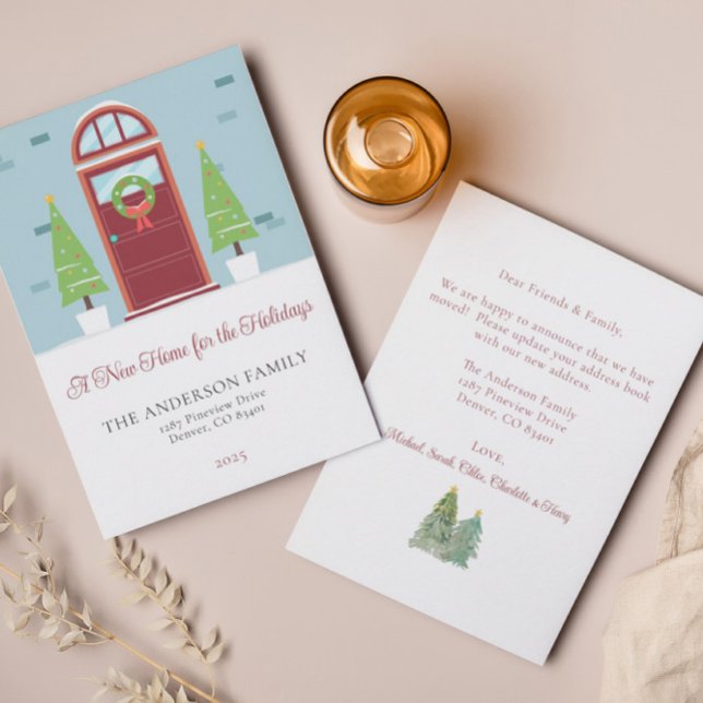 Helgdag för meddelande om Flytta under jul Inbjudningar (Skapare uppladdad)