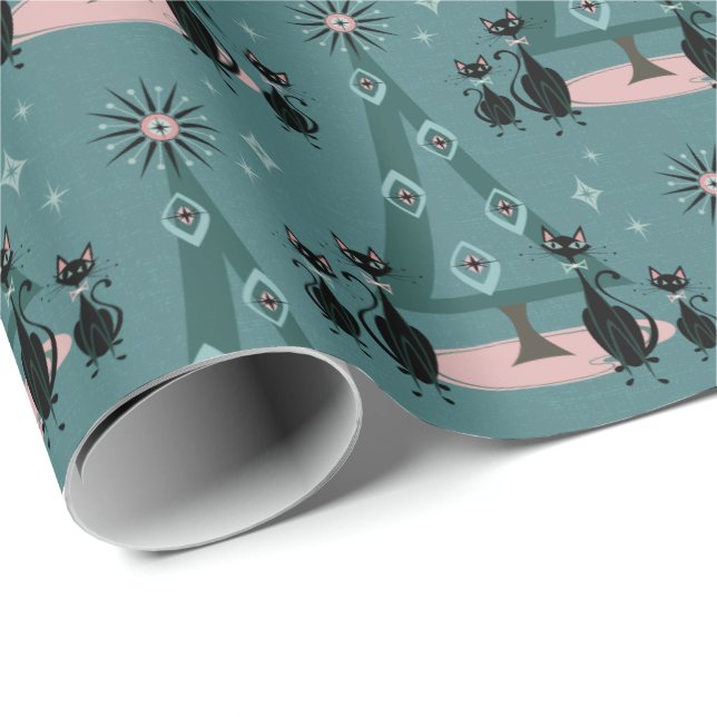 Helgdag för medelårskassan på blå presentpapper (Rullad Hörn)