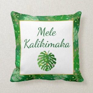 Helgdag för Mele Kalikimaka hawaiansk julljus Kudde