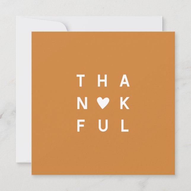 Helgdag för minimal Gult av fotoThanksgiving  Julkort (Framsida)