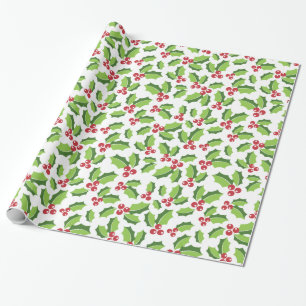 Helgdag för Mistletoe för löv för järnekbärj Presentpapper