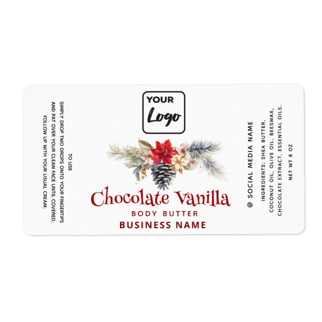 Helgdag för modern anpassningsbar-logotyp fraktsedel (Framsidan)