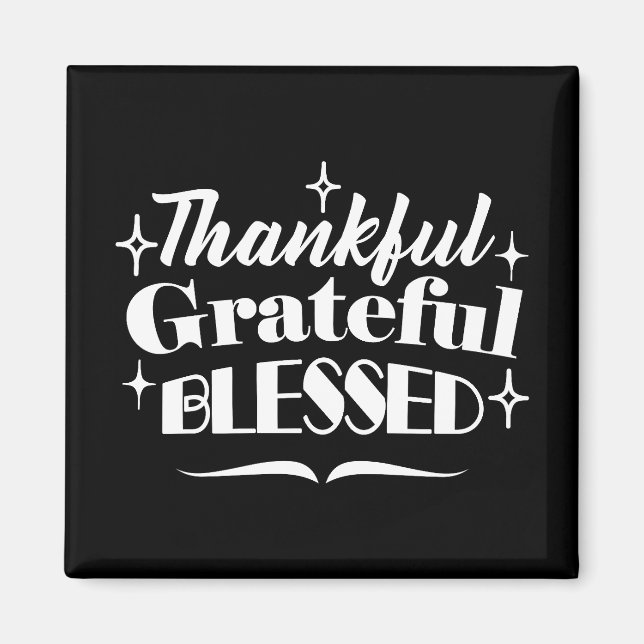 Helgdag för mousserande Thanksgiving Magnet (Framsidan)