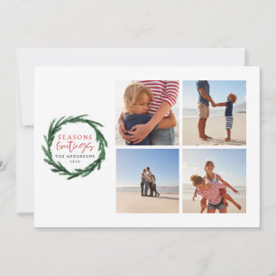 helgdag för multifoto-jul för säsonhälsningar spara datumet