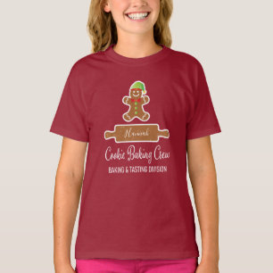 Helgdag för Pepparkaksgubbe av cookie Baking Crew T Shirt