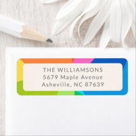 Helgdag för Personlig av färgstark Abstrakt för re Returadress Etikett