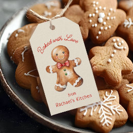 Helgdag för Personlig av utspädd Pepparkaksgubbe Presentetikett