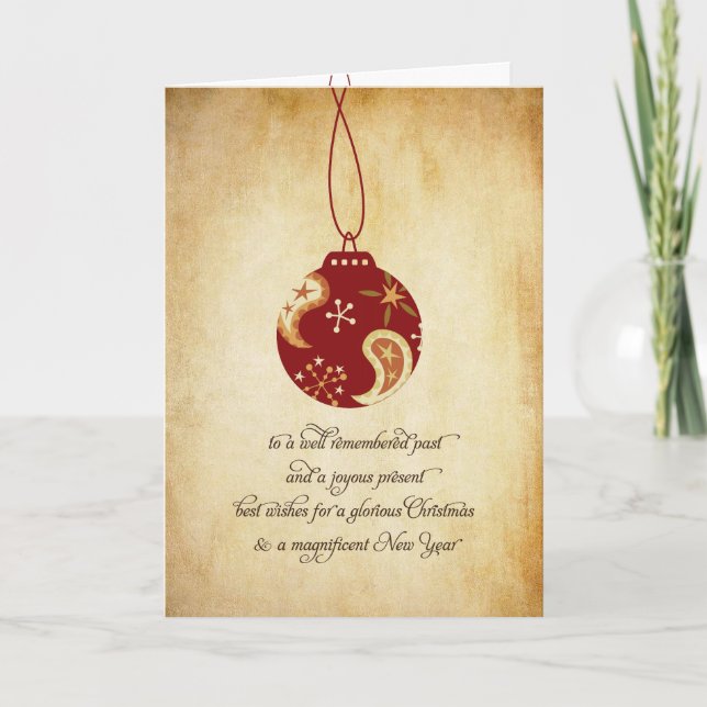 Helgdag för prydnadsväxling vid jul helgkort (Framsida)