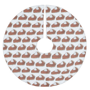Helgdag för Pumpkin Paj Slice Thanksgiving Julgransmatta Borstad Polyester