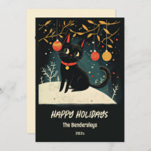 Helgdag för Retro Black Cat-Roligt