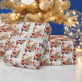 helgdag för retro vintage-julkatt presentpapper