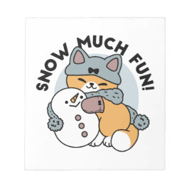 Helgdag för Roligt med stor snö Anteckningsblock