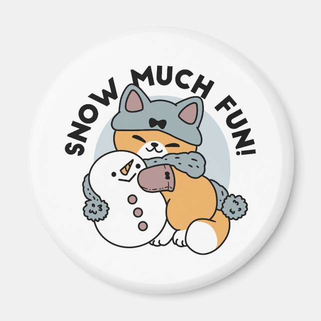 Helgdag för Roligt med stor snö Magnet (Framsidan)