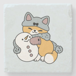 Helgdag för Roligt med stor snö Stenunderlägg