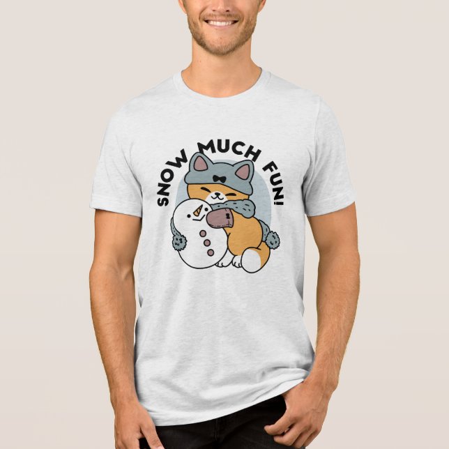 Helgdag för Roligt med stor snö T Shirt (Framsida)