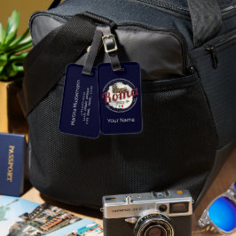 Helgdag för Roms Italien Retro Colosseum Vintage Bagagebricka